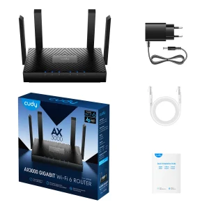 WR3000 AX3000 Dual Band Wi-Fi 6 Mesh Router, 160MHz, MU-MIMO - imagine 2